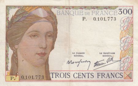 France 300 Francs Cérès et Mercure - 1938 - P. 0.101.773 - TTB