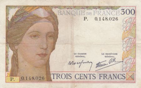 France 300 Francs Cérès et Mercure - 1938 - P. 0.148.026 - TTB