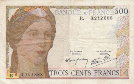 France 300 Francs Cérès et Mercure - 1938 - R. 0.242.888 - TTB