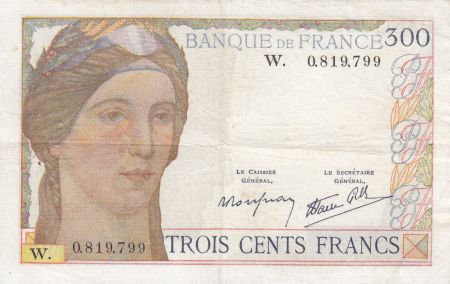 France 300 Francs Cérès et Mercure - 24-11-1938 - W.0819.799 - TTB - Série W. Rare