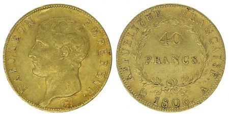 France 40 Francs Napoléon I Empereur - 1806 A Paris
