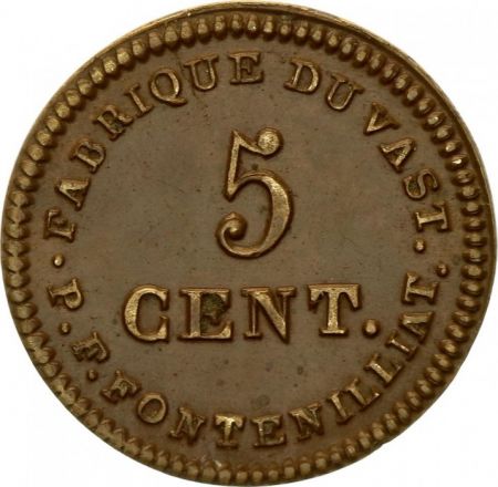 France 5 Cent, Fabrique du Vast - P. F. Fontenilliat - 1795