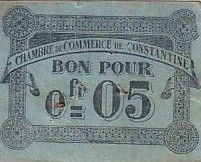 France 5 Centimes - Chambre de Commerce  de Constantine - 1915
