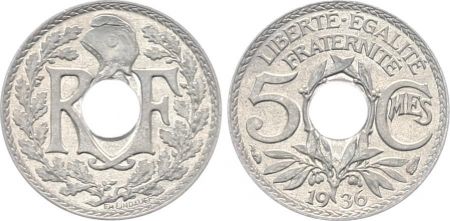 France 5 Centimes Lindauer - 1936
