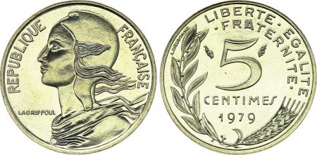 France 5 Centimes Marianne - 1979  issu de coffret BU
