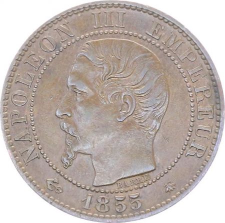 France 5 Centimes Napoléon III - Tête Nue -1855 BB