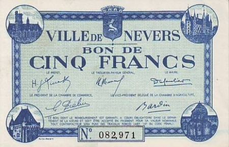 France 5 F , Nevers Bon de Ville, émis