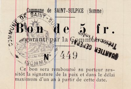 France 5 F Saint-Sulpice - 1915