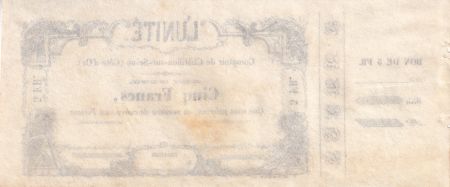 France 5 Francs - Banque de l\'Unité - 1870
