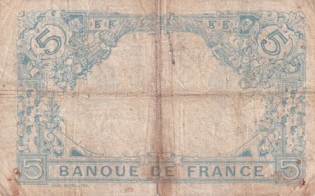 France 5 Francs - Bleu - 24-10-1915 - Série J.8977- F.02.33