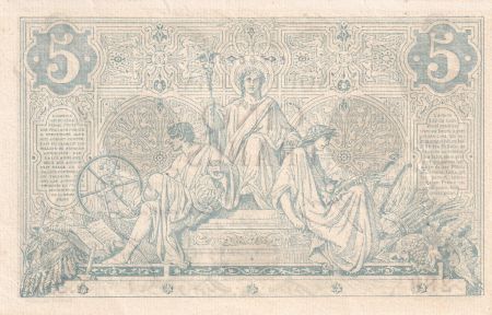 France 5 Francs - Noir - 16-05-1873 - Série X.2588 - F.01.18