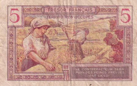 France 5 Francs - Tête de femme - 1947 - VF.29.01