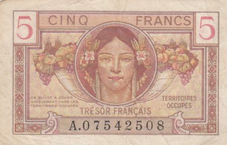 France 5 Francs , Trésor Français - 1947 - Série A.07542508