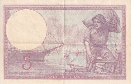 France 5 Francs - Violet - 05-03-1929 - Série G.39904 - F.03.13