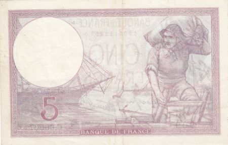 France 5 Francs - Violet - 26-12-1940 - Série C.68007