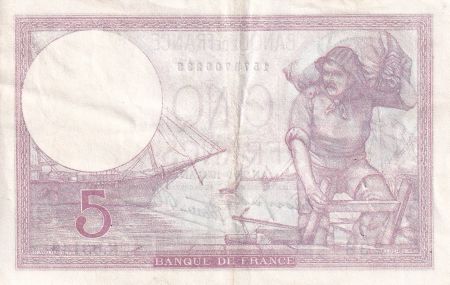 France 5 Francs - Violet - 28-09-1939 - Série K.63149 - TTB+- F.04.10