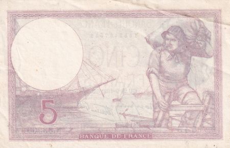 France 5 Francs - Violet - 28-09-1939 - Série N.63300 - F.04.10