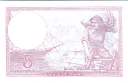 France 5 Francs 1939 - Série J.61120 - Violet