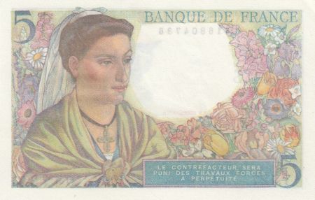 France 5 Francs Berger - 05-04-1945 Série T.127