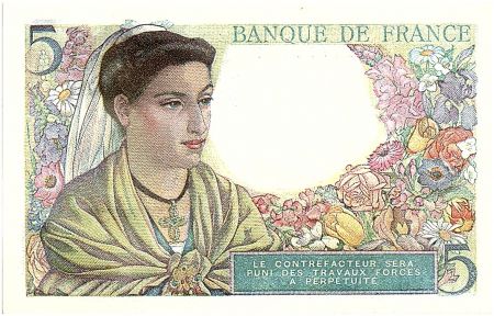France 5 Francs Berger - 05-04-1945 Série Y.126 - NEUF