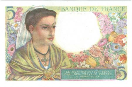 France 5 Francs Berger - 1943