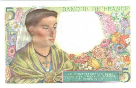 France 5 Francs Berger - 1943