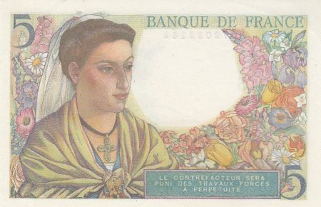 France 5 Francs Berger - 30-10-1947 - Série Q.152