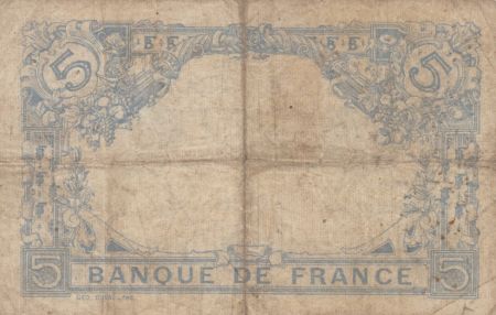 France 5 Francs Bleu  - 11-04-1914 Série Y.3747 - PTB
