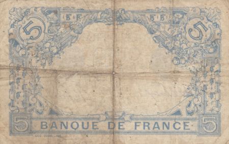 France 5 Francs Bleu  - 18-10-1913 Série Q.3377 - TB