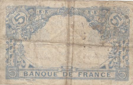 France 5 Francs Bleu  - 20-10-1913 Série C.3419 - TB