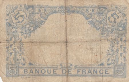 France 5 Francs Bleu  - 25-03-1915 Série M.4887 - PTB