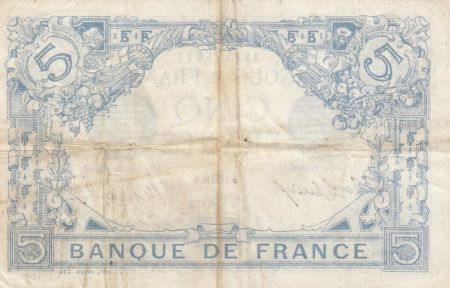 France 5 Francs Bleu - 01-08-1916 Série L.13154