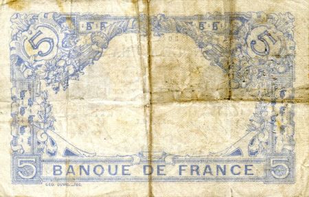 France 5 Francs Bleu - 03-06-1916 Série J.12193 - TTB