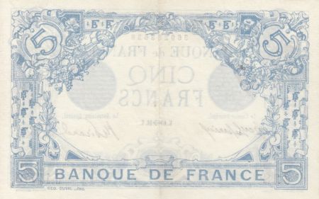 France 5 Francs Bleu - 06-11-1916 Série Z.14770 SUP+