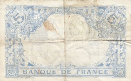 France 5 Francs Bleu - 07-03-1916 Série D.10702
