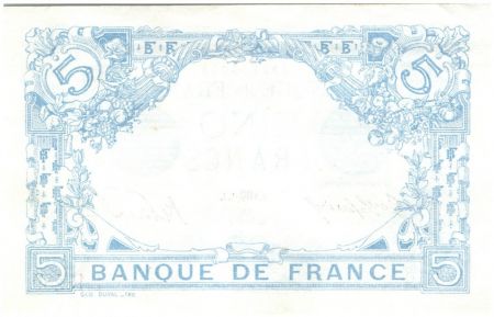 France 5 Francs Bleu - 09-08-1916 Série L.13289