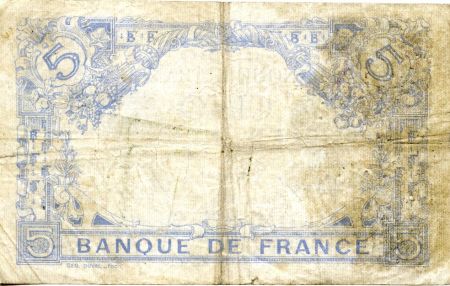 France 5 Francs Bleu - 11-09-1915 Série D.7735 - TB