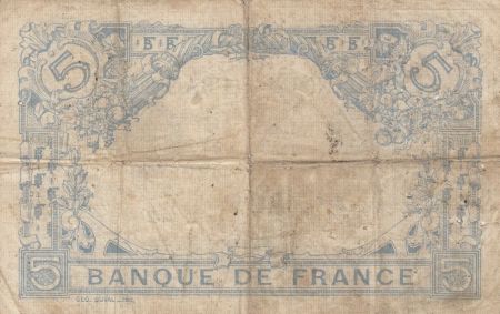 France 5 Francs Bleu - 12-01-1916 Série X.9768