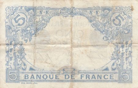 France 5 Francs Bleu - 15-07-1915 Série E.6739