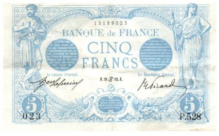 France 5 Francs Bleu - 21-06-1912 Série P.528 - TTB