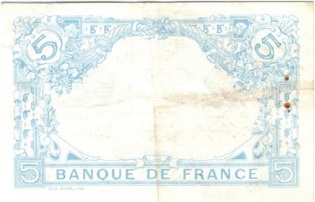 France 5 Francs Bleu - 26-11-1915 Série P.9008