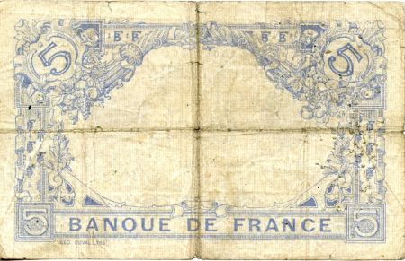 France 5 Francs Bleu - 27-01-1916 Série D.10024 - TB
