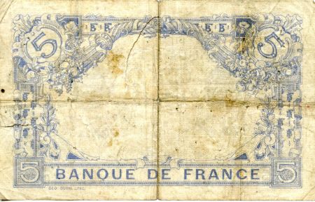 France 5 Francs Bleu - 28-07-1915 Série H.6948 - PTB