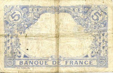 France 5 Francs Bleu - 29-01-1916 Série F.10076 - TB
