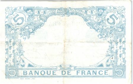 France 5 Francs Bleu - 29-09-1916 - Série K.14153-570