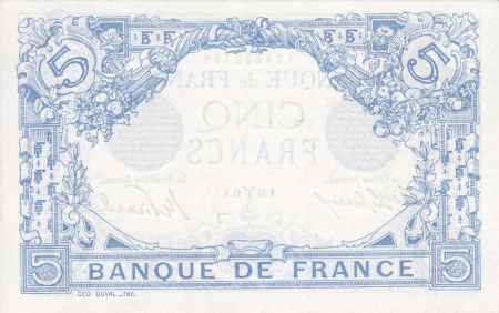 France 5 Francs Bleu - 31-03-1915 Série Y.4993 SUP+
