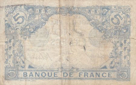 France 5 Francs Bleu -05-08-1916 Série O.14245