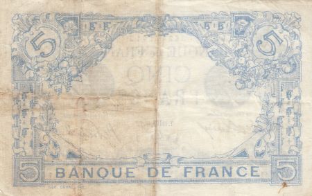 France 5 Francs Bleu -19-08-1916 Série X.14499