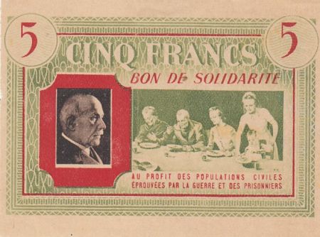 France 5 Francs Bon de Solidarité - 1941-1942
