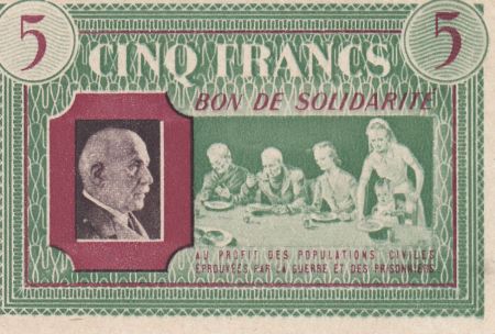 France 5 Francs Bon de Solidarité Repas de Famille 1941-1942 - Série C 1007997